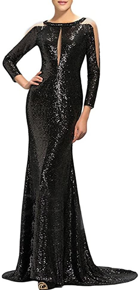 long sleeves solid gown